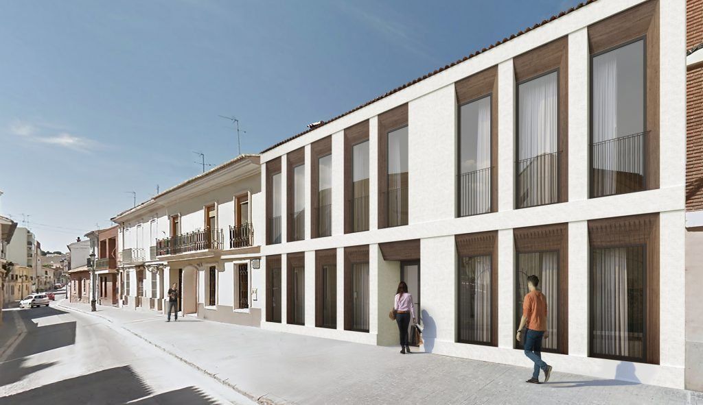 Rendering of the Calle Mayor residential building in Godella